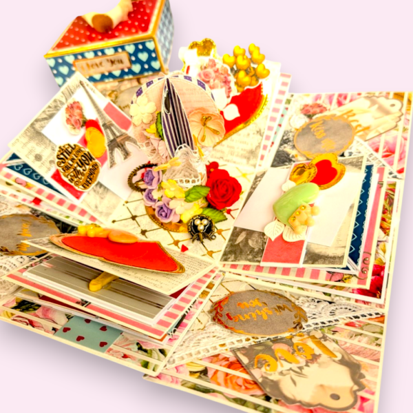 3 Layered Cute Teddy Love Explosion Box