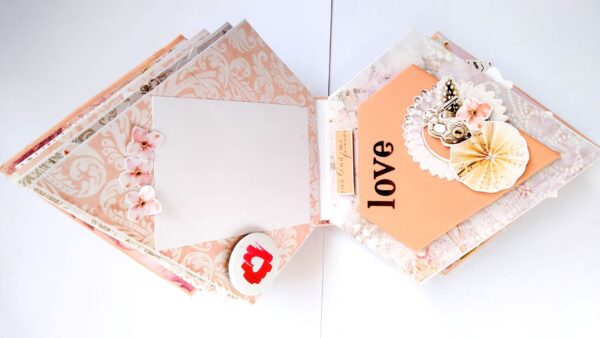 Sparkling Diamond shaped love Scrapbook album Sparkling Diamond shaped love Scrapbook album
