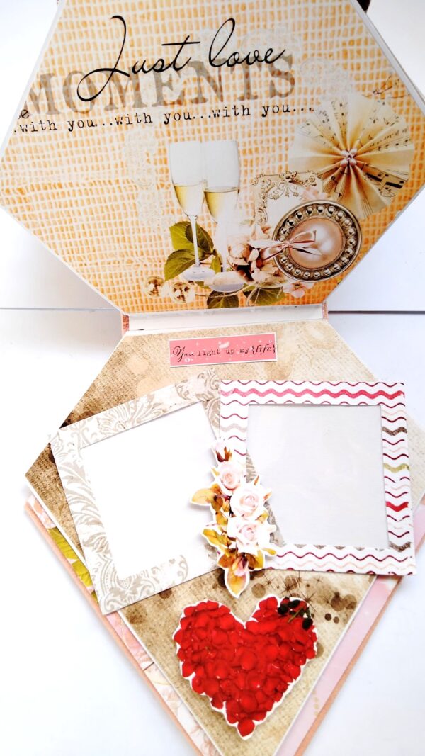 Sparkling Diamond shaped love Scrapbook album Sparkling Diamond shaped love Scrapbook album