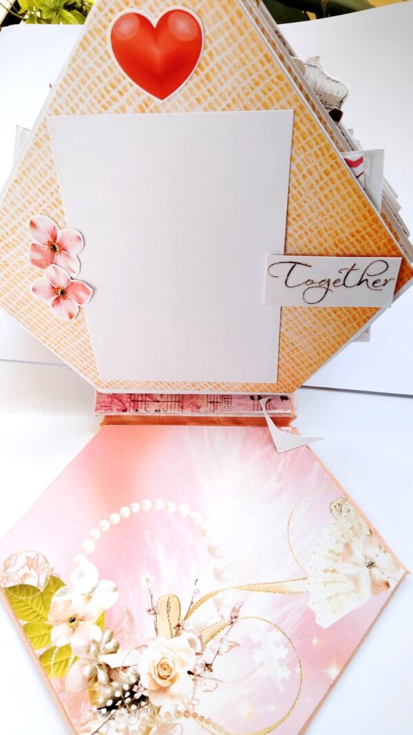 Sparkling Diamond shaped love Scrapbook album Sparkling Diamond shaped love Scrapbook album