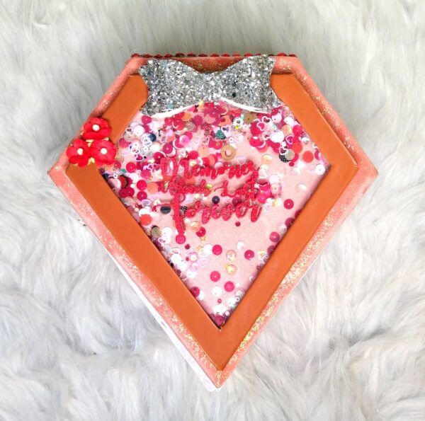 Sparkling Diamond shaped love Scrapbook album Sparkling Diamond shaped love Scrapbook album
